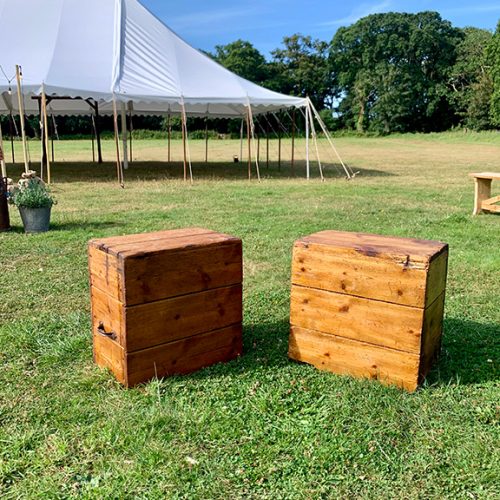 Jaques & Co - Pair of old wooden grain boxes